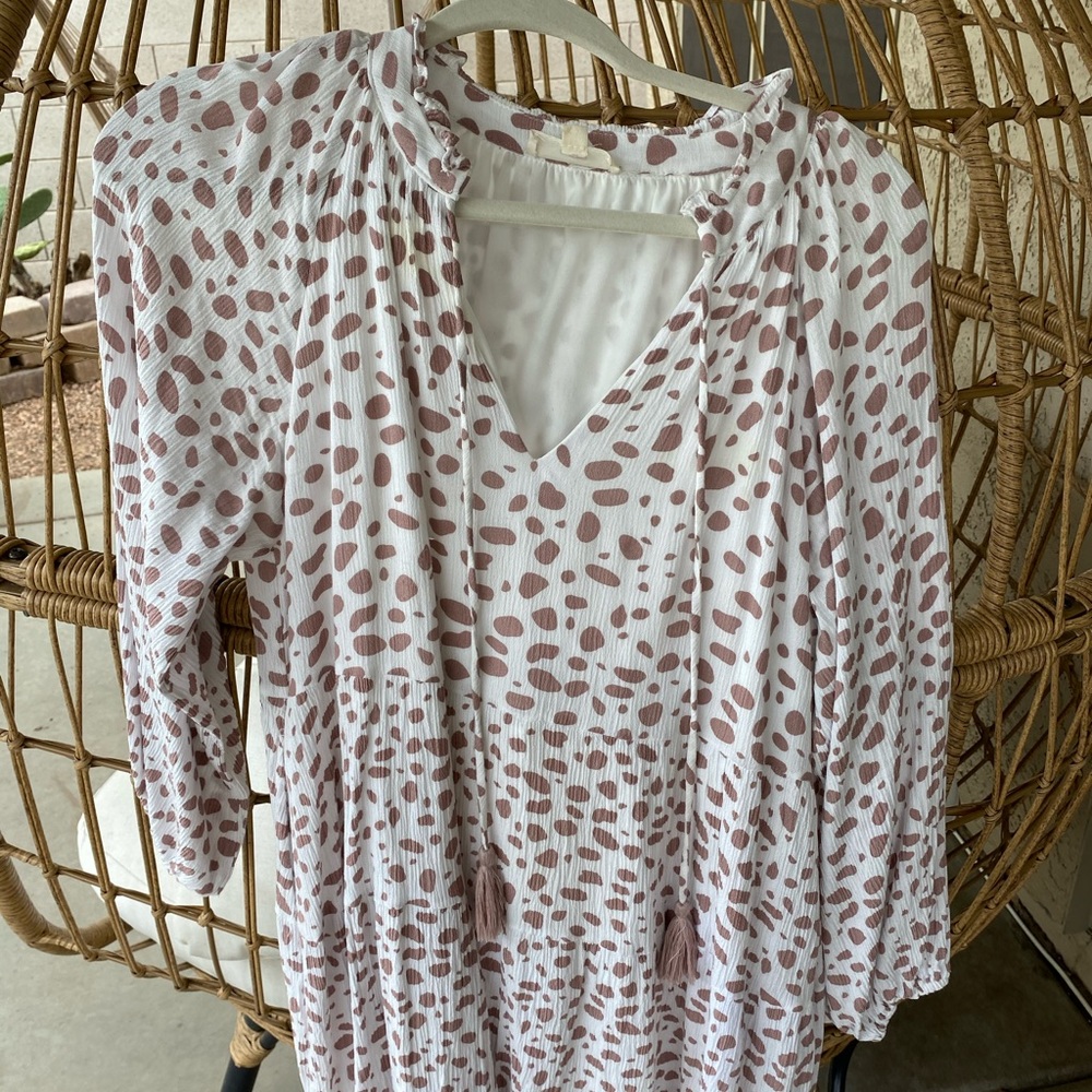 White polka dot dress